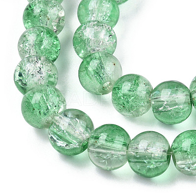 Baking Paint Crackle Glass Bead Strands CCG-S001-10mm-19-1
