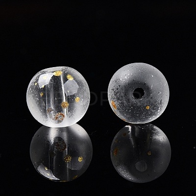 Frosted Baking Paint Glass Beads DGLA-N005-8mm-01-1