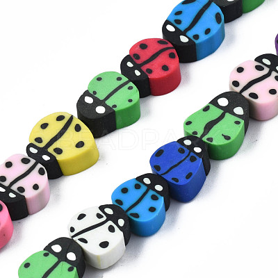 Handmade Polymer Clay Bead Strands CLAY-N011-43B-01-1