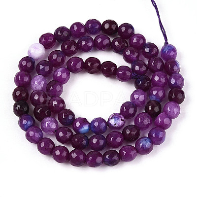 Dyed Natural White Jade Beads Strands G-T139-6mm-60-15-1