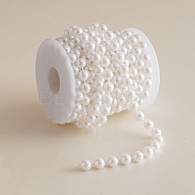 Christmas Plastic Pearl Beaded Garland for DIY Christmas Tree Ornaments PW-WG781CE-03-1