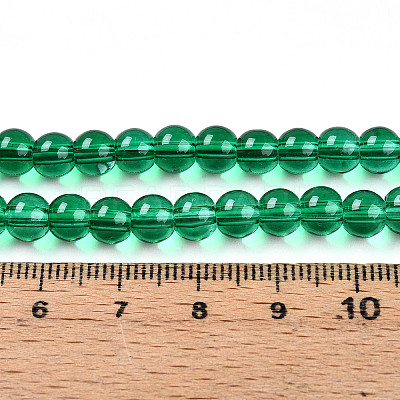 Baking Paint Transparent Glass Beads Strands DGLA-N006-6mm-09-1