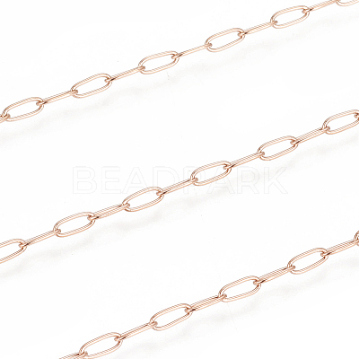Ion Plating(IP) 304 Stainless Steel Paperclip Chains CHS-F010-01H-RG-1