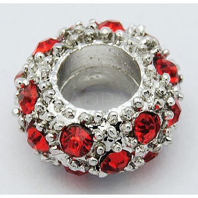 Alloy Rhinestone European Beads X-CPDL-H998-14-1