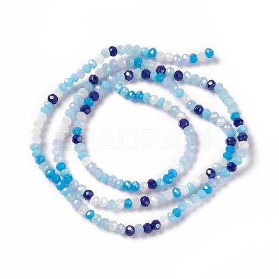 Electroplate Glass Beads Strands EGLA-S192-001A-B09-1