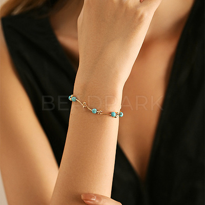 Brass Link Chain Bracelets WG5E311-02-1