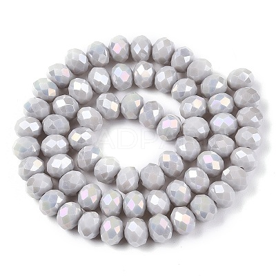 Electroplate Glass Beads Strands EGLA-A044-P8mm-B19-1