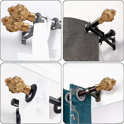 Plastic Curtain Rod Heads FIND-WH0021-33A-1