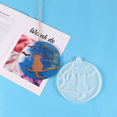 DIY Flat Round Pendant Decoration Food-grade Silicone Molds SIMO-D002-03A-1