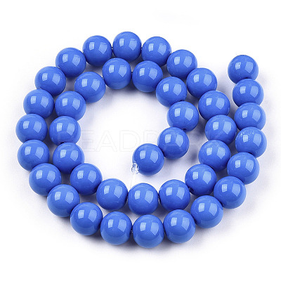 Opaque Solid Color Glass Beads Strands LS-GLAA-T032-P4mm-11-1