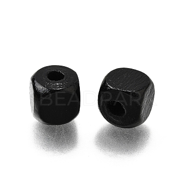 Spray Painted Wooden Beads WOOD-P021-01B-29-1