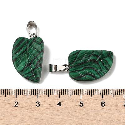 Synthetic Malachite Pendants G-B127-01P-05-1
