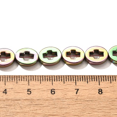 Electroplated Synthetic Non-magnetic Hematite Beads Strands G-L613-Z01-02J-1