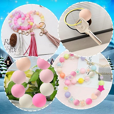 100Pcs Silicone Beads SIL-CJ0001-66-1