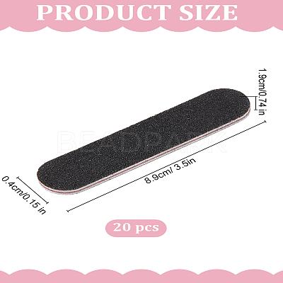 20Pcs Wood Double-sided Nail Art Manicure Buffer Files MRMJ-LP0004-13-1
