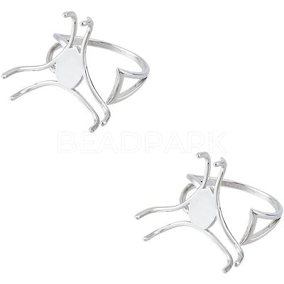 2Pcs Adjustable Brass Finger Ring Components FIND-HS0001-01P-1