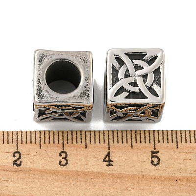 316 Surgical Stainless Steel European Beads STAS-Q326-03AS-03-1