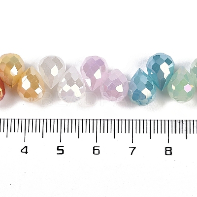 Electroplate Glass Beads Strands EGLA-B009-02-1