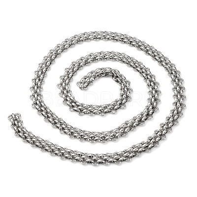 304 Stainless Steel Woven Link Chains CHS-S012-02P-1
