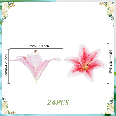PU Leather & Plastic Artificial Flower AJEW-WH0696-419B-1