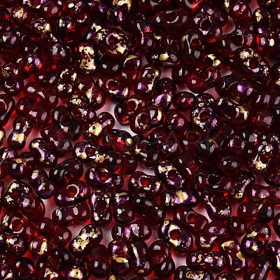 Picasso Spray Painted Glass Seed Beads SEED-T006-04-28-1
