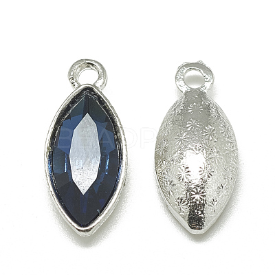 Alloy Glass Pendants PALLOY-T041-7x15mm-13-1