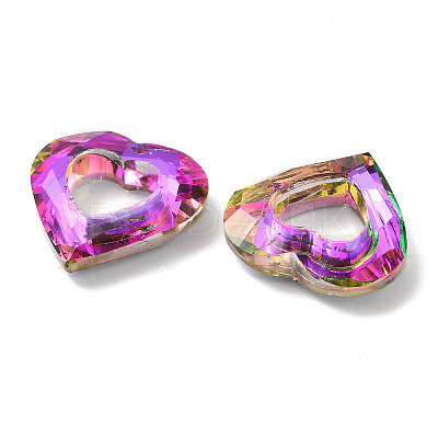 Electroplated Glass Pendants EGLA-O008-01C-1