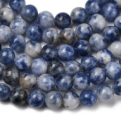 Natural Blue Spot Jasper Beads X-GSR4mmC036-1