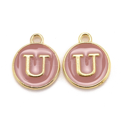 Golden Plated Alloy Enamel Charms X-ENAM-S118-07U-1