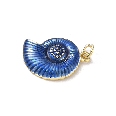Sea Animals Brass Enamel Pendants KK-B155-02C-01G-1