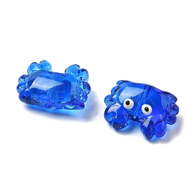 Transparent Glass Enamel Beads LAMP-V001-08D-1