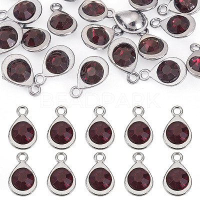 20Pcs Faceted Glass Charms RGLA-TADJ0001-01E-1