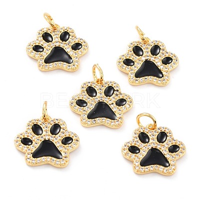 Real 18K Gold Plated Brass Micro Pave Cubic Zirconia Charms ZIRC-L100-085G-02-1