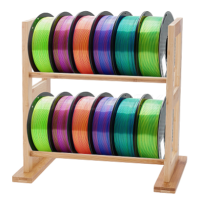 Wooden Ribbon Organizer Rack Storage Holder DIY-WH0504-725-1