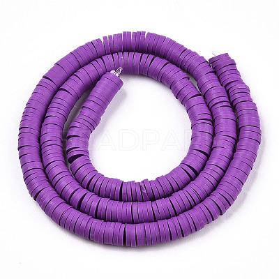 Handmade Polymer Clay Bead Strands CLAY-T002-6mm-54-1