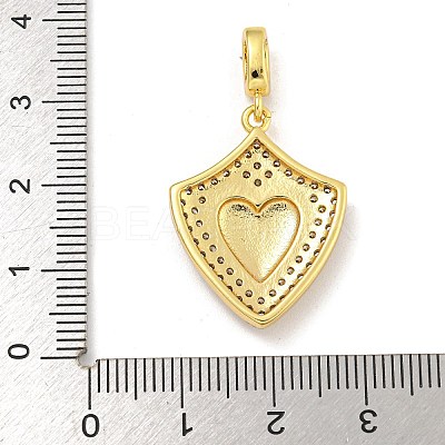 Rack Plating Brass Micro Pave Cubic Zirconia Pendants KK-I718-10G-04-1