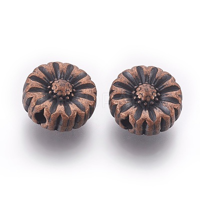 Tibetan Style Alloy Flower Beads LS-TIBEP-GC190-R-NR-1