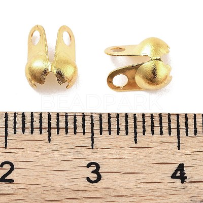 Rack Plating Brass Bead Tips KK-P274-02D-G-1