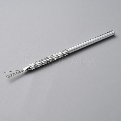 Iron 7-Pin Feather Wire Brush Texture Tool TOOL-WH0134-73S-1