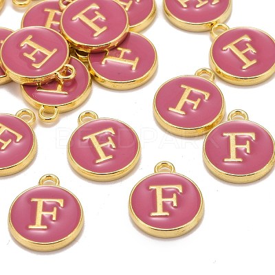 Golden Plated Alloy Enamel Charms X-ENAM-S118-08F-1