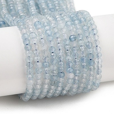 Natural Aquamarine Beads Strands G-K376-B04-01-1