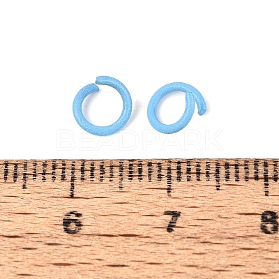 Spray Painted Iron Open Jump Rings IFIN-T017-04C-04-1