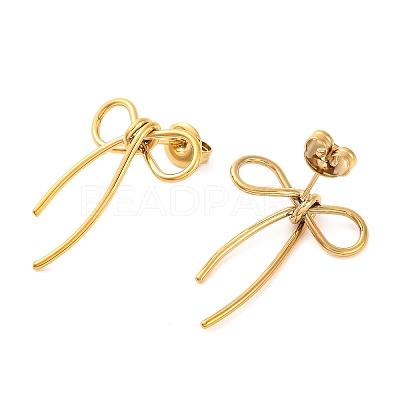Ion Plating(IP) 304 Stainless Steel Stud Earrings EJEW-G395-16G-1