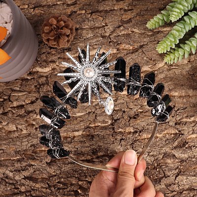 Natural Electroplate Quartzl Hair Bands PW-WG9E8E4-12-1