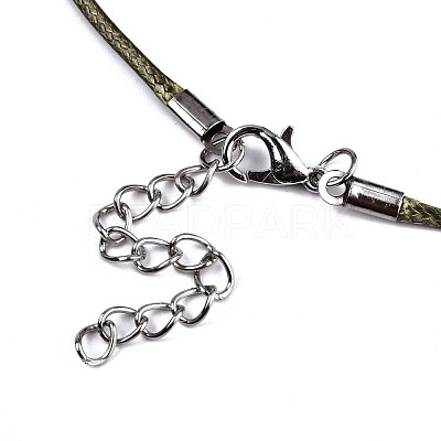 Waxed Cotton Cord Necklace Making MAK-S034-020-1