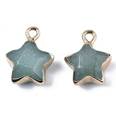 Natural Green Aventurine Pendants G-N326-36H-1