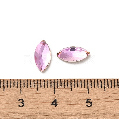 Glass Rhinestone Cabochons RGLA-P037-09B-D223-1