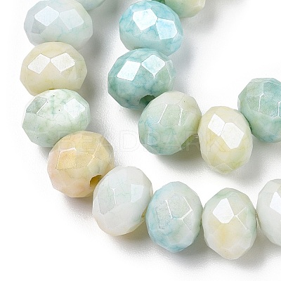Ombre Effect Dyed Glass Beads Strands X-GLAA-C023-02-B02-1