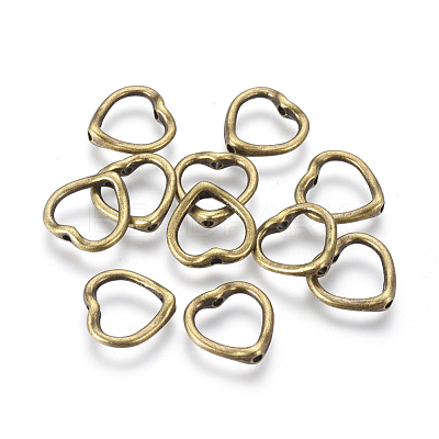 Tibetan Style Heart Bead Frames X-MLF11198Y-NF-1