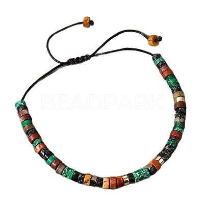 Natural Gemstone Beads Braided Bead Bracelets for Men Women YQ1322-1